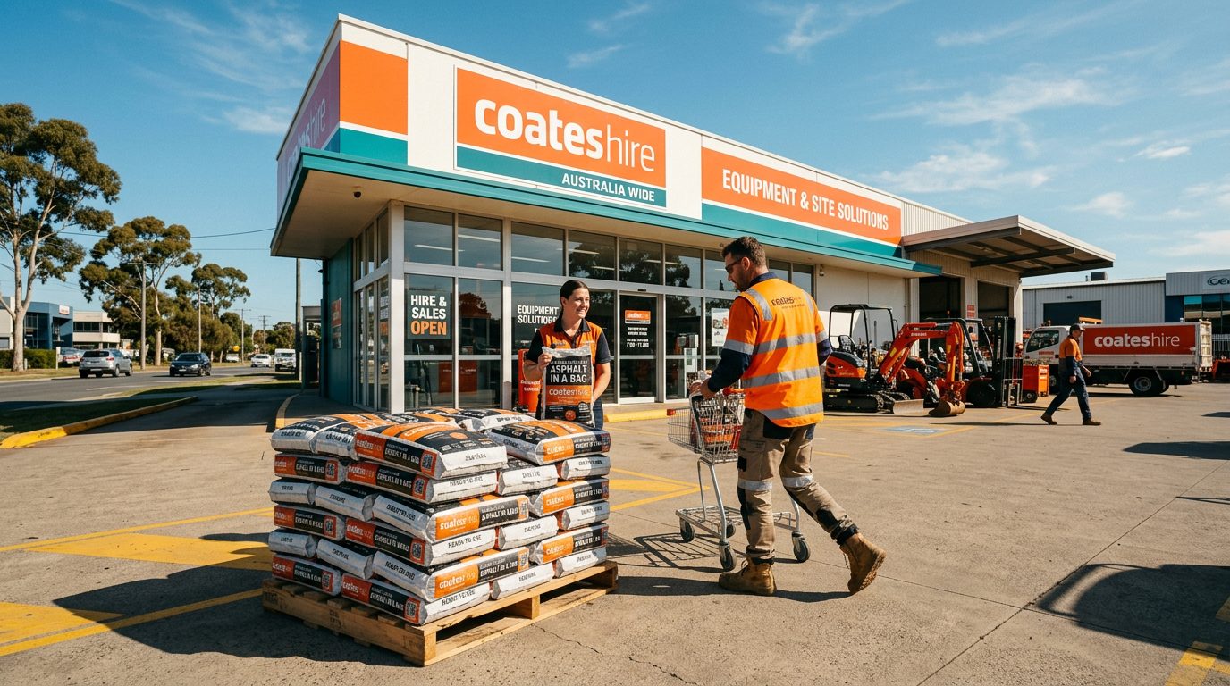 Asphalt in a Bag — Now at Selected Coates Hire Outlets