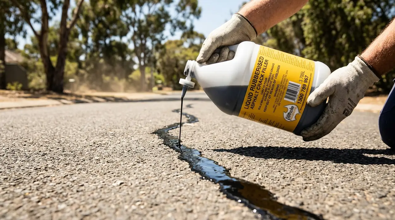 Crack Sealing for Asphalt Driveways