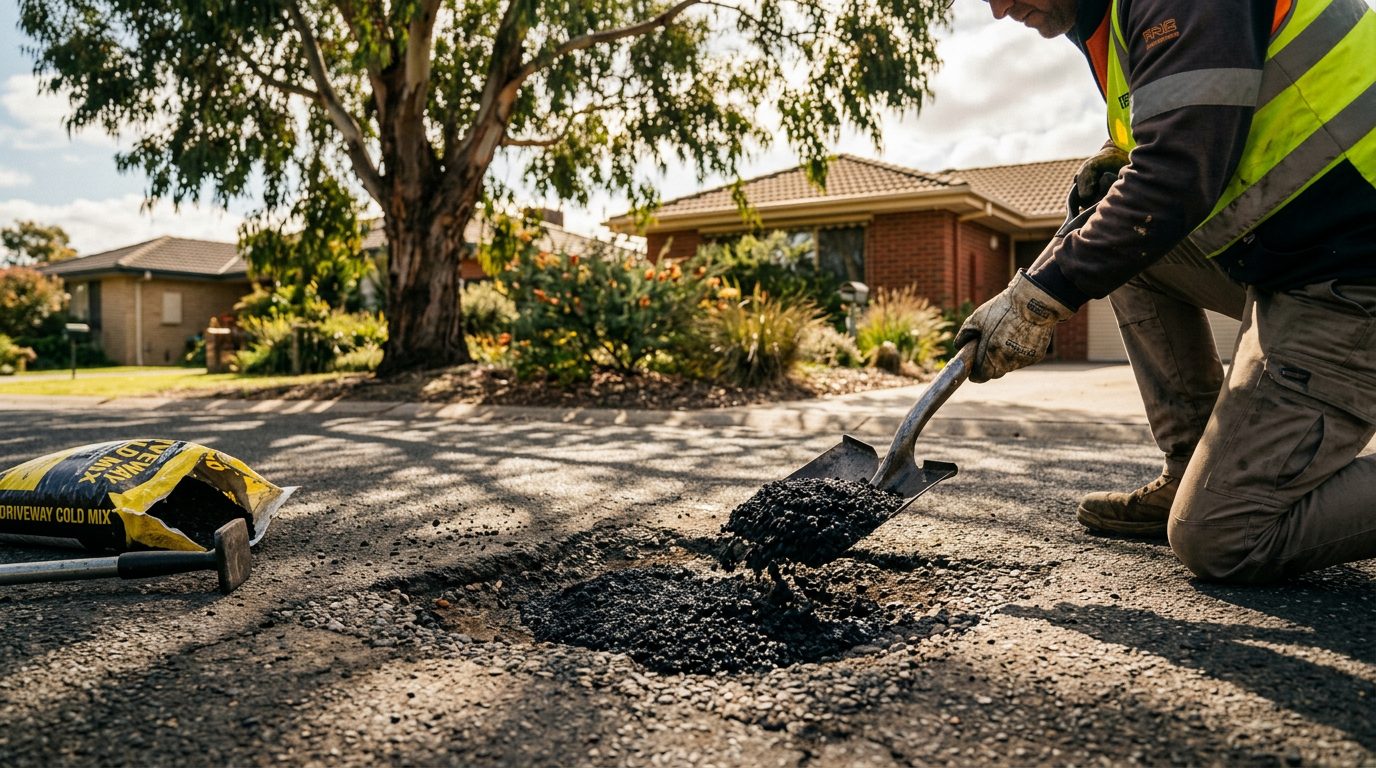Pothole Repair for Asphalt Driveways